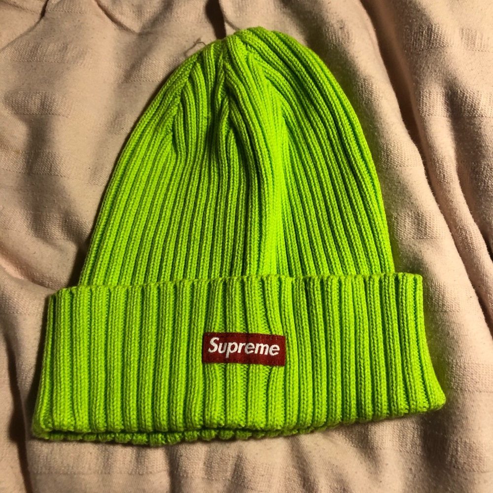 Supreme Overdyed Beanie Acid Green
